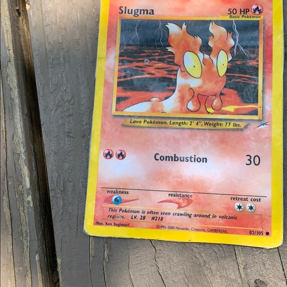 Pokemon | Other | Slugma Pokmon Card | Poshmark